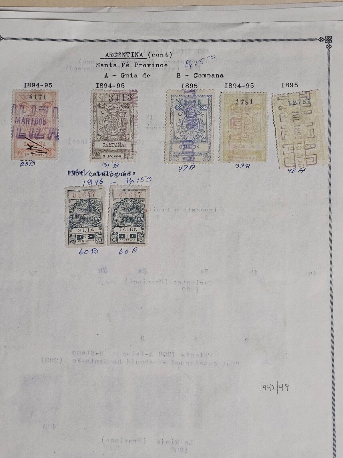 Latin America A-Z 1800s Revenue Stamp Collection Lot of 300+ On Pages