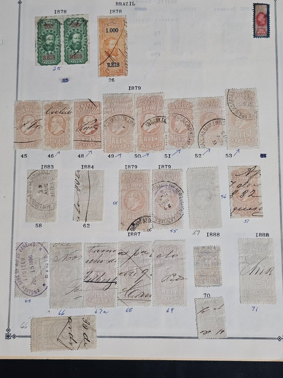 Latin America A-Z 1800s Revenue Stamp Collection Lot of 300+ On Pages