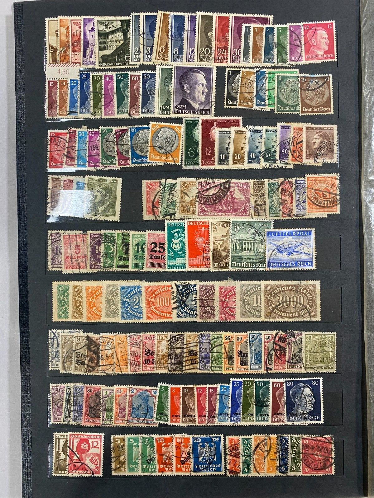 HUGE LOT OF VINTAGE STAMPS - EARLY TO MID 1900'S - GERMAN - POLAND - FRANCE..