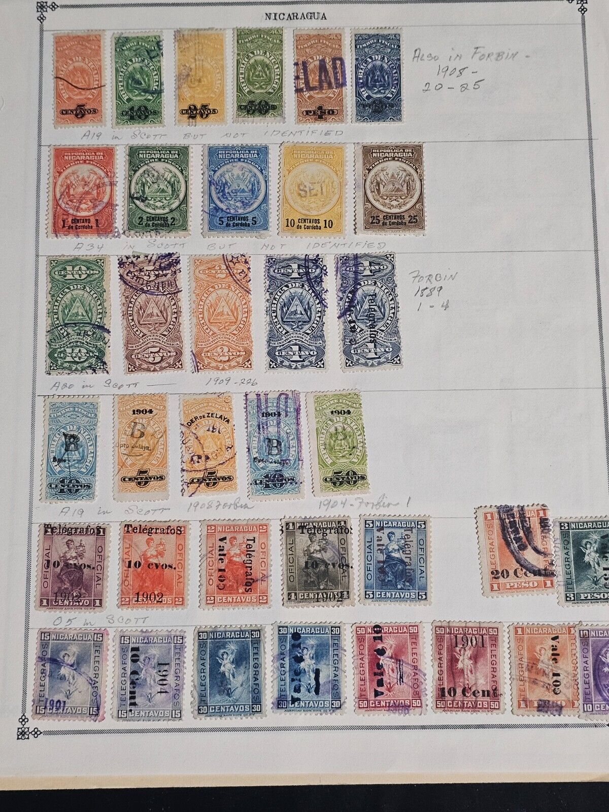 Latin America A-Z 1800s Revenue Stamp Collection Lot of 300+ On Pages