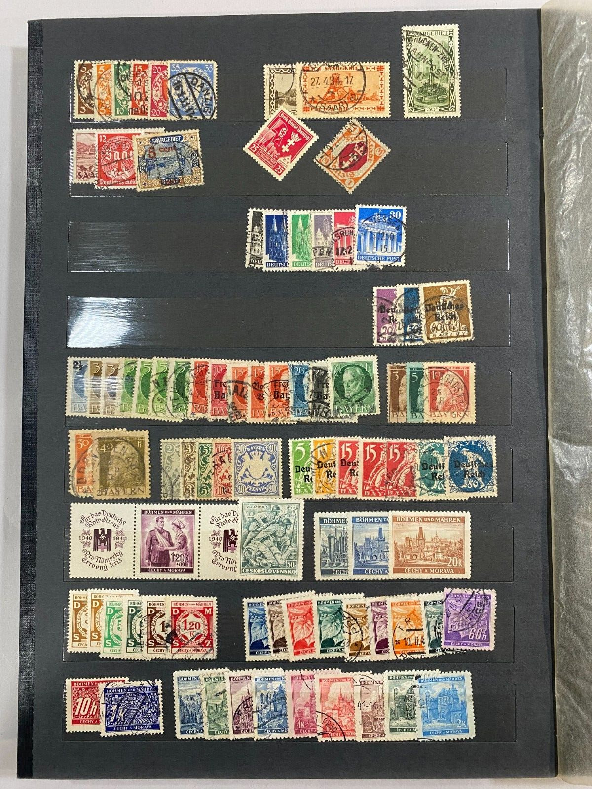HUGE LOT OF VINTAGE STAMPS - EARLY TO MID 1900'S - GERMAN - POLAND - FRANCE..