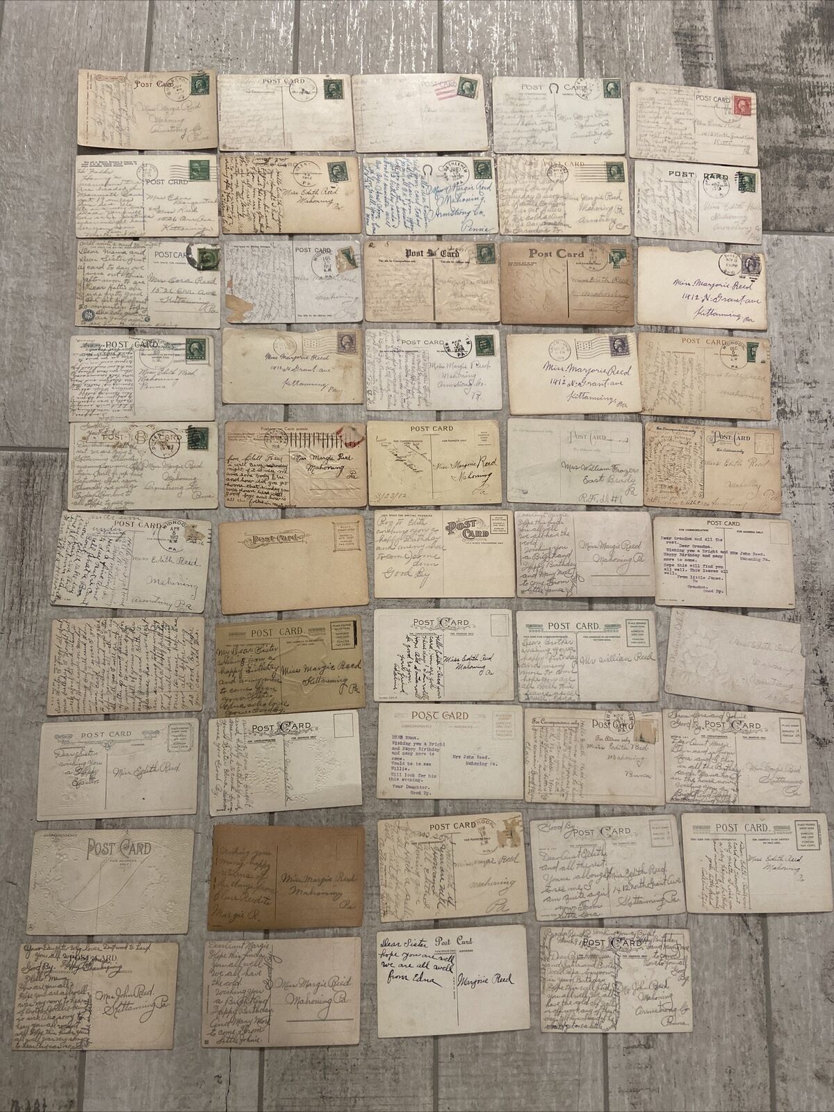 VINTAGE EARLY 1900’S STAMP COLLECTION POSTCARDS PERSONAL STAMP LOT