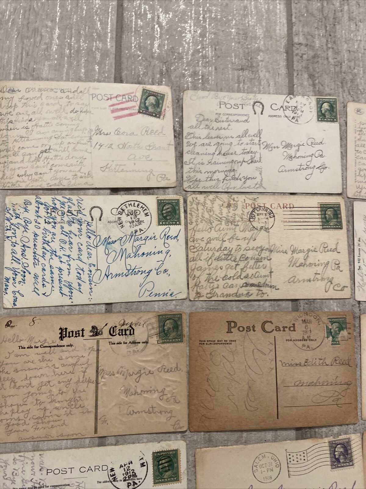 VINTAGE EARLY 1900’S STAMP COLLECTION POSTCARDS PERSONAL STAMP LOT