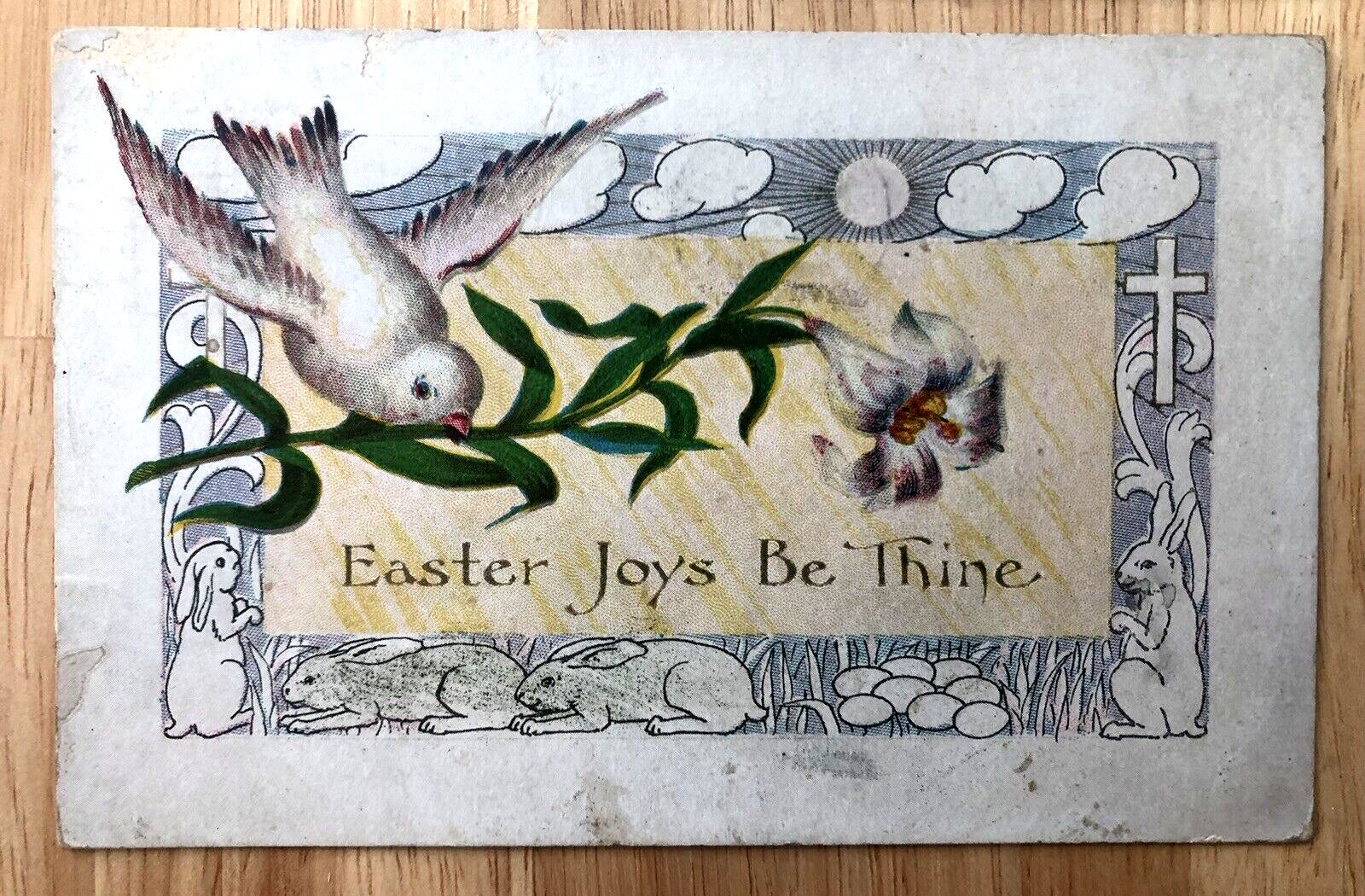 ANTIQUE EARLY 1900s LOT OF 8 EASTER BIRDS POSTCARDS - 6 ONE CENT STAMPS
