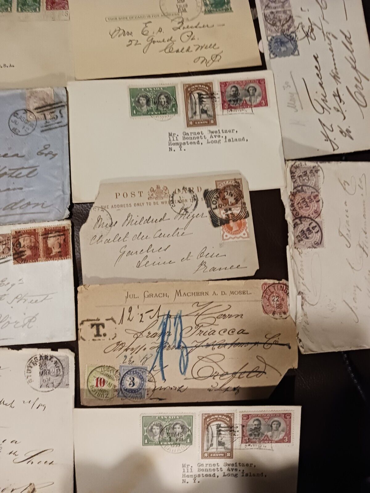 Old Letters With Stamps, 1800s And Early 1900s