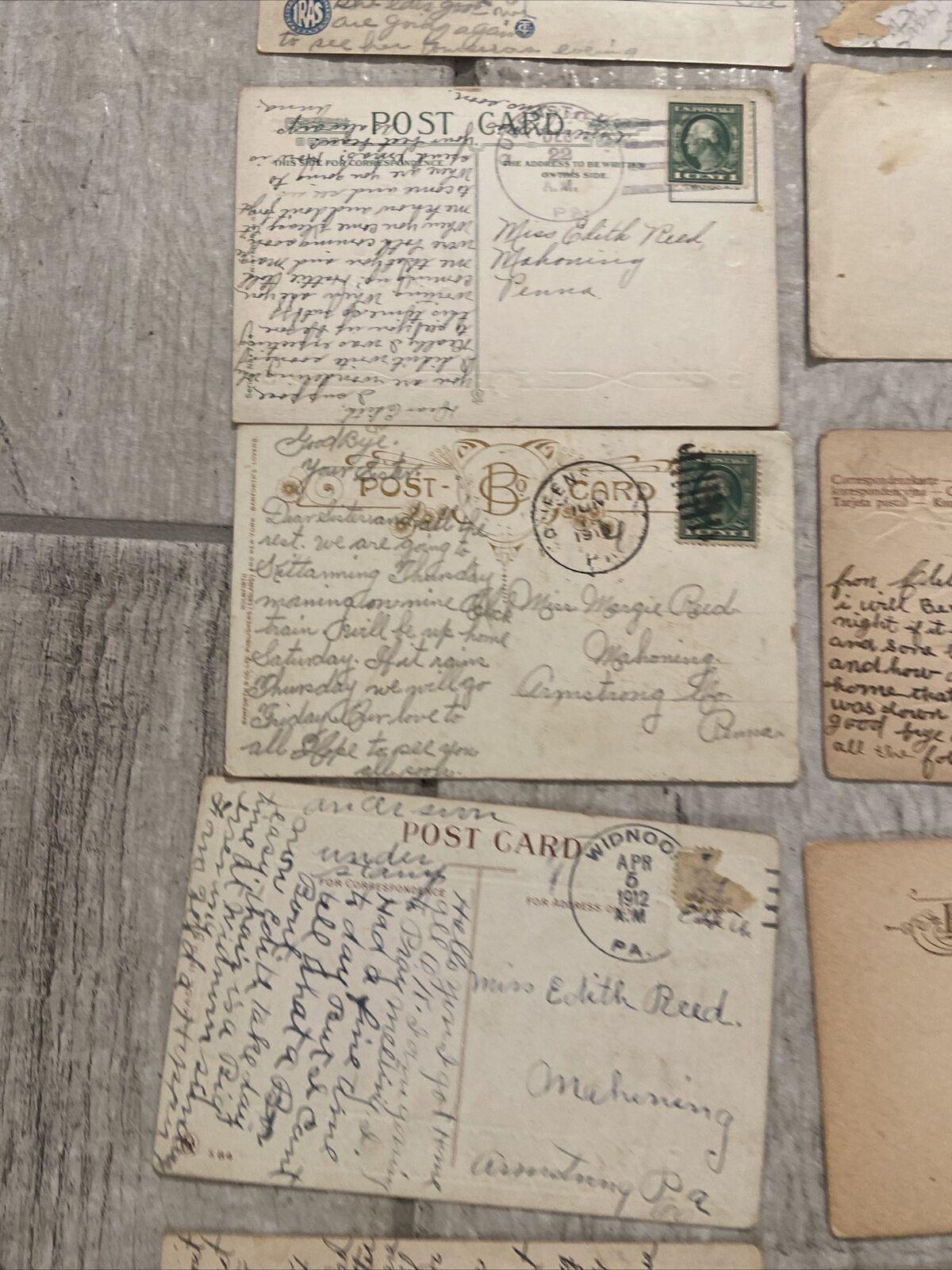 VINTAGE EARLY 1900’S STAMP COLLECTION POSTCARDS PERSONAL STAMP LOT