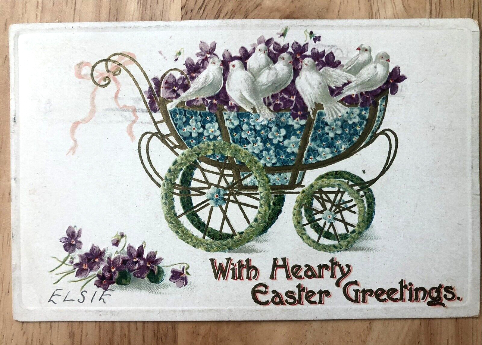 ANTIQUE EARLY 1900s LOT OF 8 EASTER BIRDS POSTCARDS - 6 ONE CENT STAMPS