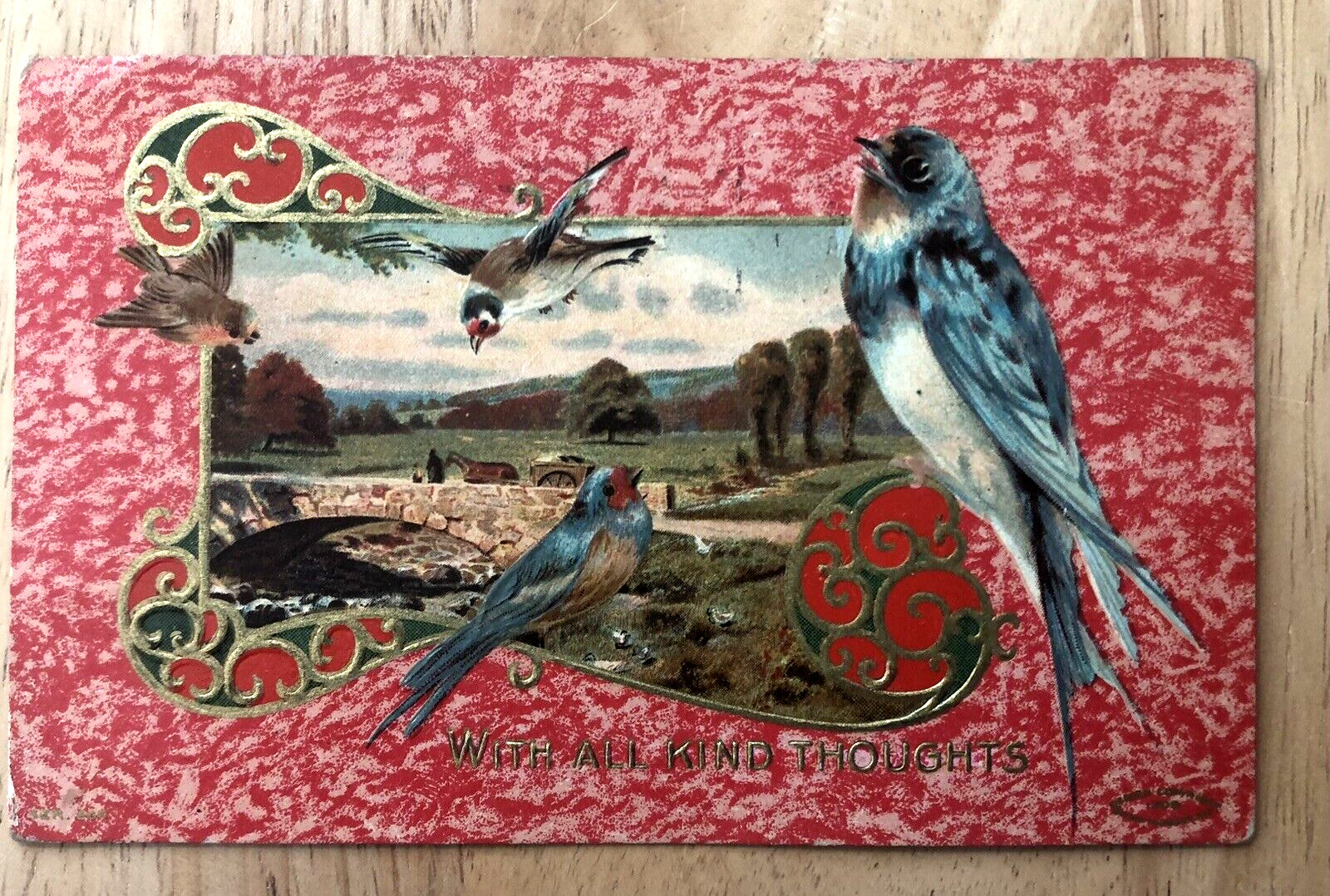 ANTIQUE EARLY 1900s LOT OF 8 EASTER BIRDS POSTCARDS - 6 ONE CENT STAMPS