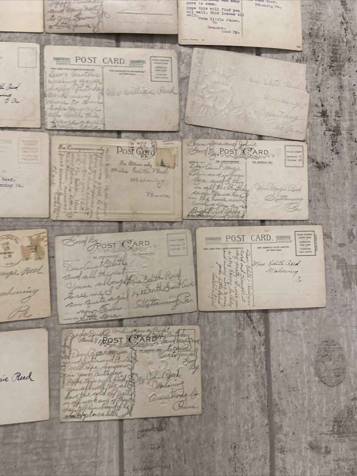 VINTAGE EARLY 1900’S STAMP COLLECTION POSTCARDS PERSONAL STAMP LOT