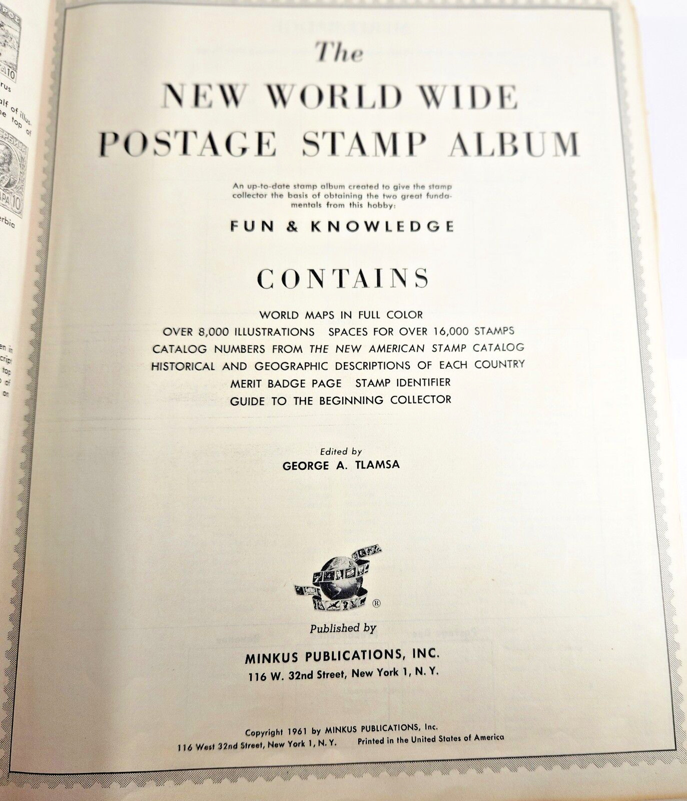 The New World Wide Postage Stamp Album 1600+ US Worldwide Stamps Early/Mid 1900s