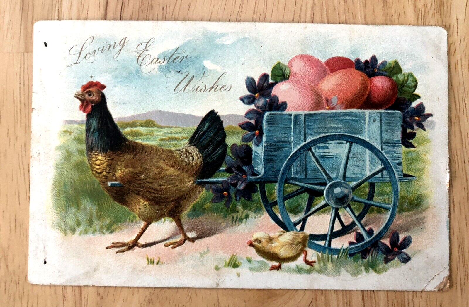 ANTIQUE EARLY 1900s LOT OF 8 EASTER CHICK POSTCARDS - 4 ONE CENT STAMPS
