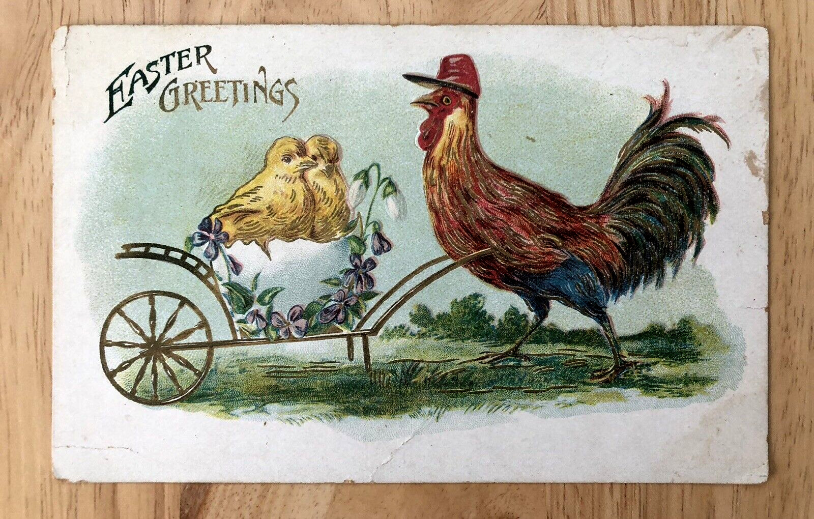 ANTIQUE EARLY 1900s LOT OF 8 EASTER CHICK POSTCARDS - 4 ONE CENT STAMPS