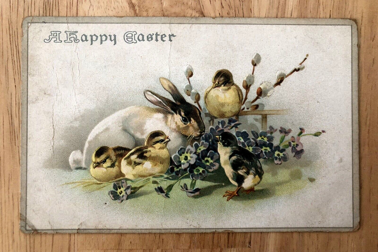 ANTIQUE EARLY 1900s LOT OF 8 EASTER CHICK POSTCARDS - 4 ONE CENT STAMPS