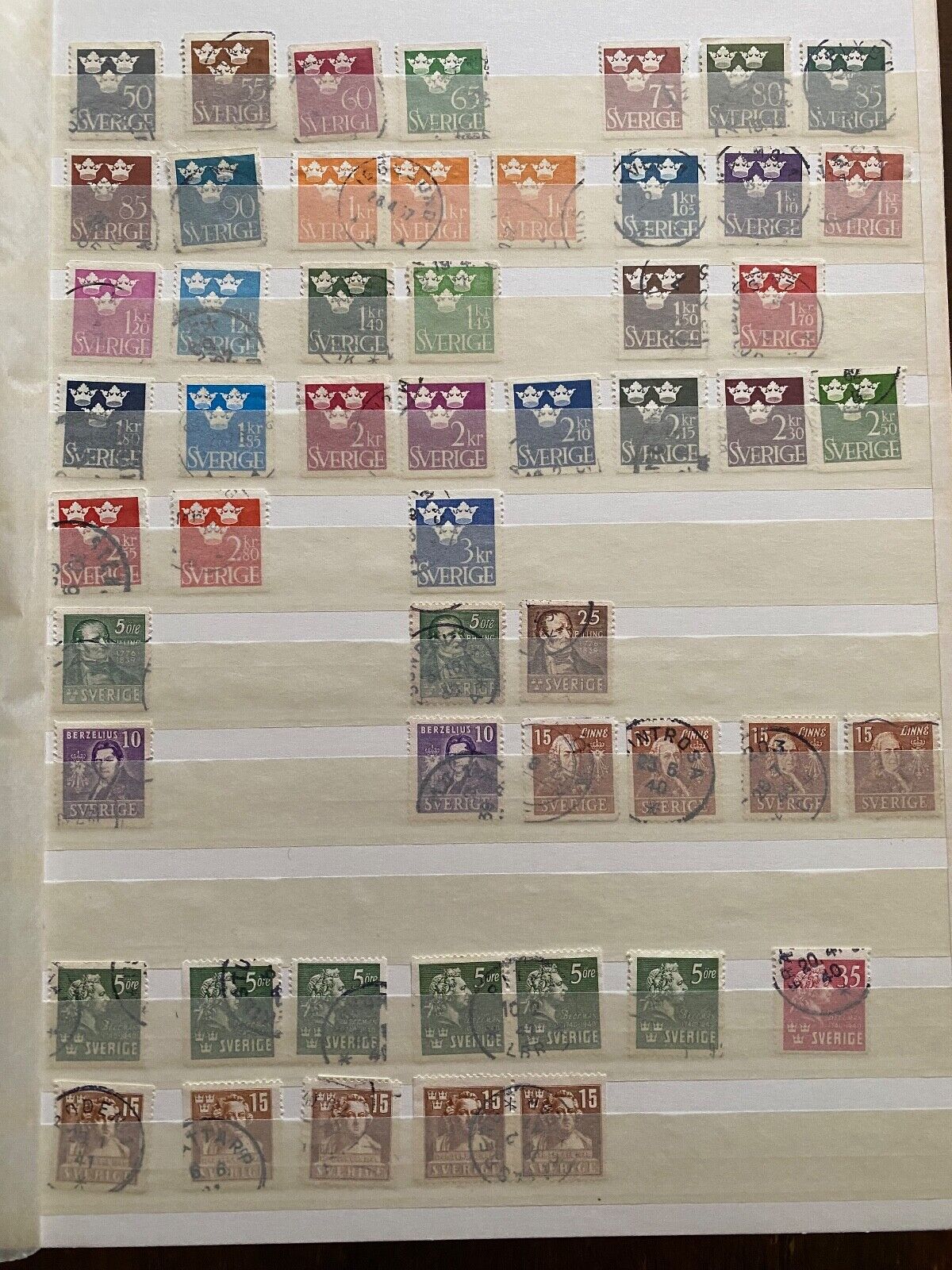 Sweden Stamps Beautiful Older Collection Many not shown Book not Included