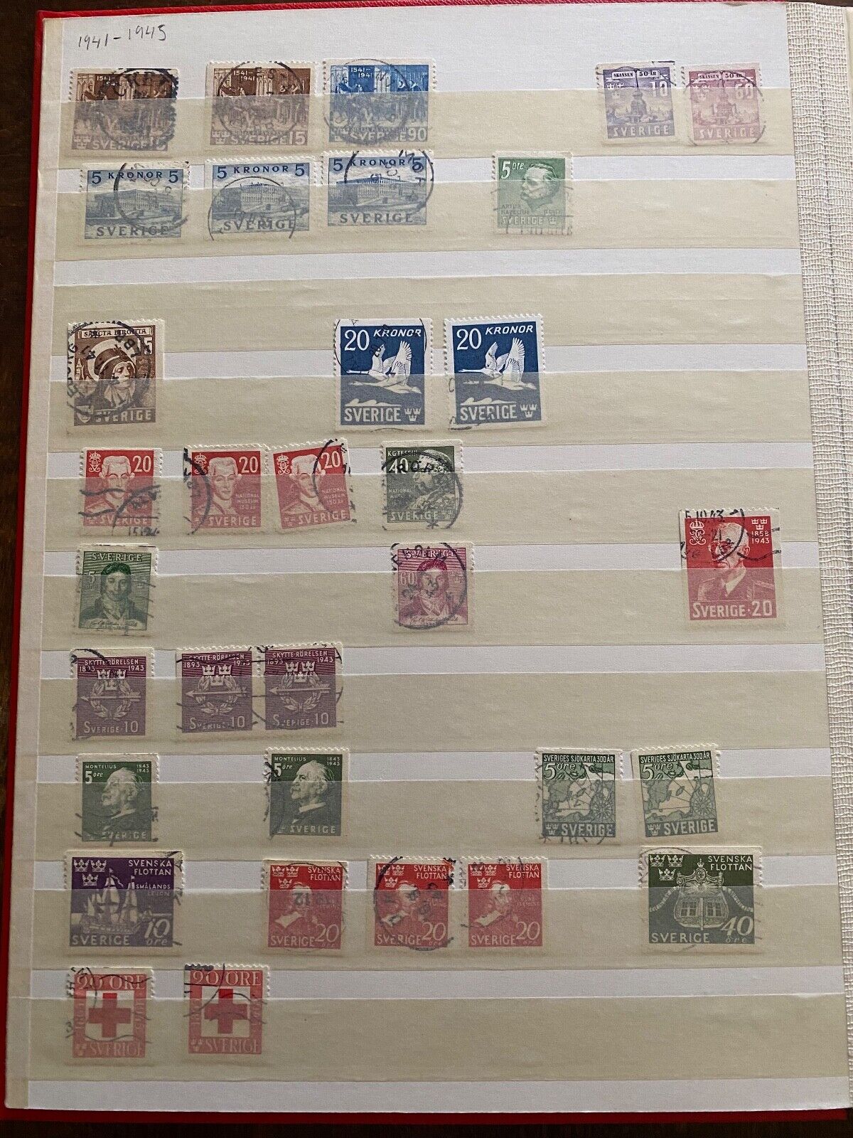 Sweden Stamps Beautiful Older Collection Many not shown Book not Included
