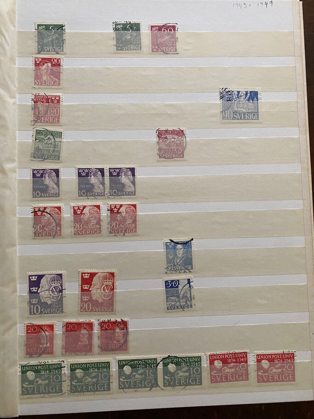 Sweden Stamps Beautiful Older Collection Many not shown Book not Included