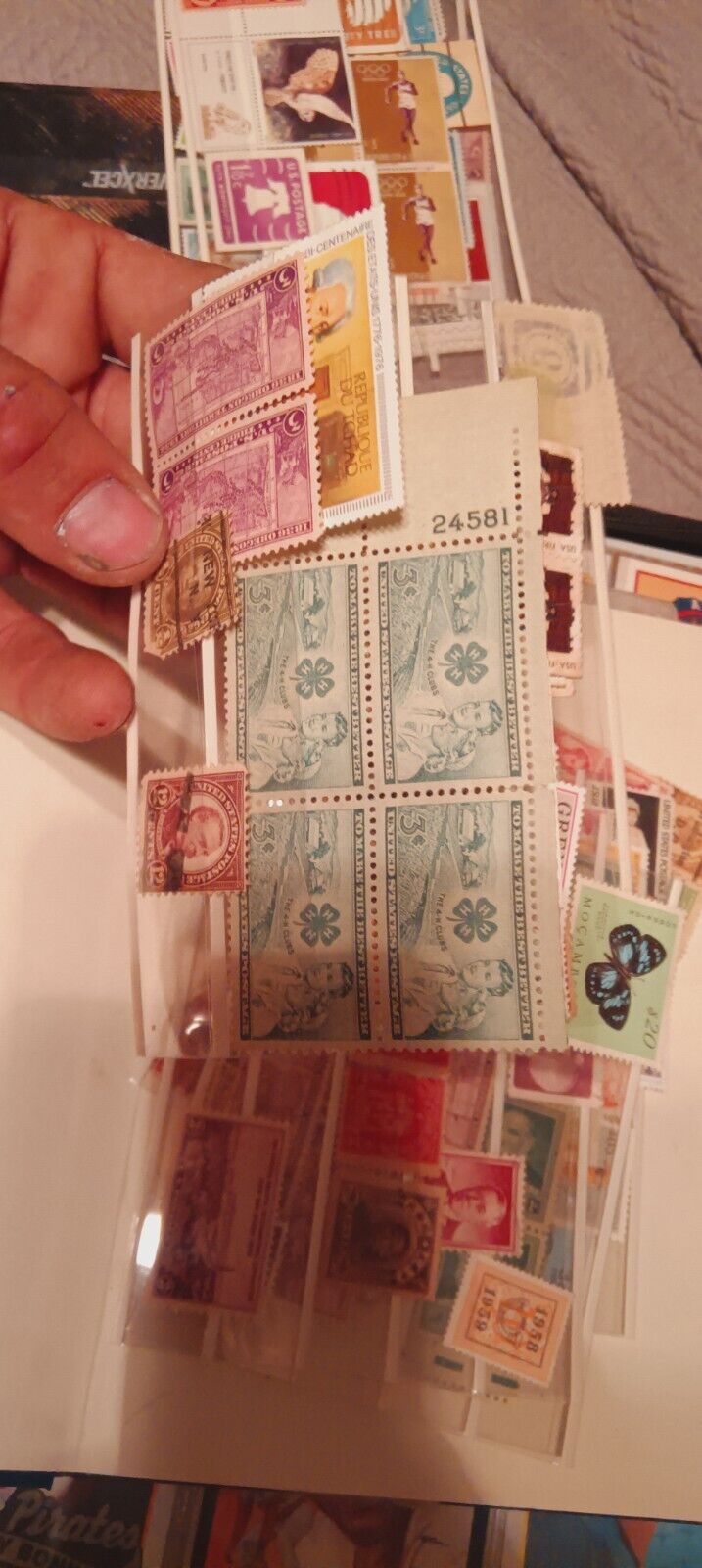  G Washington Stamp Green Line on 1909, B Franklin Green Line 1911,1900s B Frank