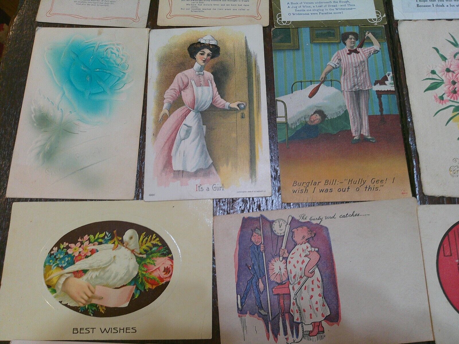 ANTIQUE LOT 91 MIXED POSTCARDS EARY 1900'S 1 CENT STAMPS