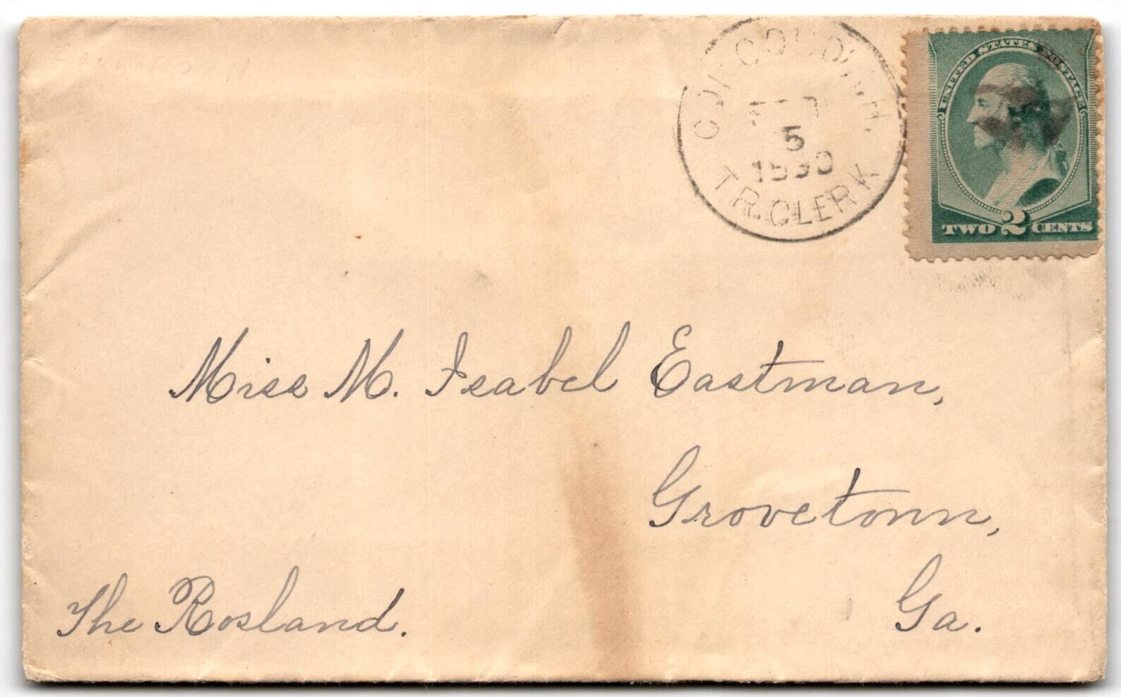1800's Postal Cover Georgia with stamp