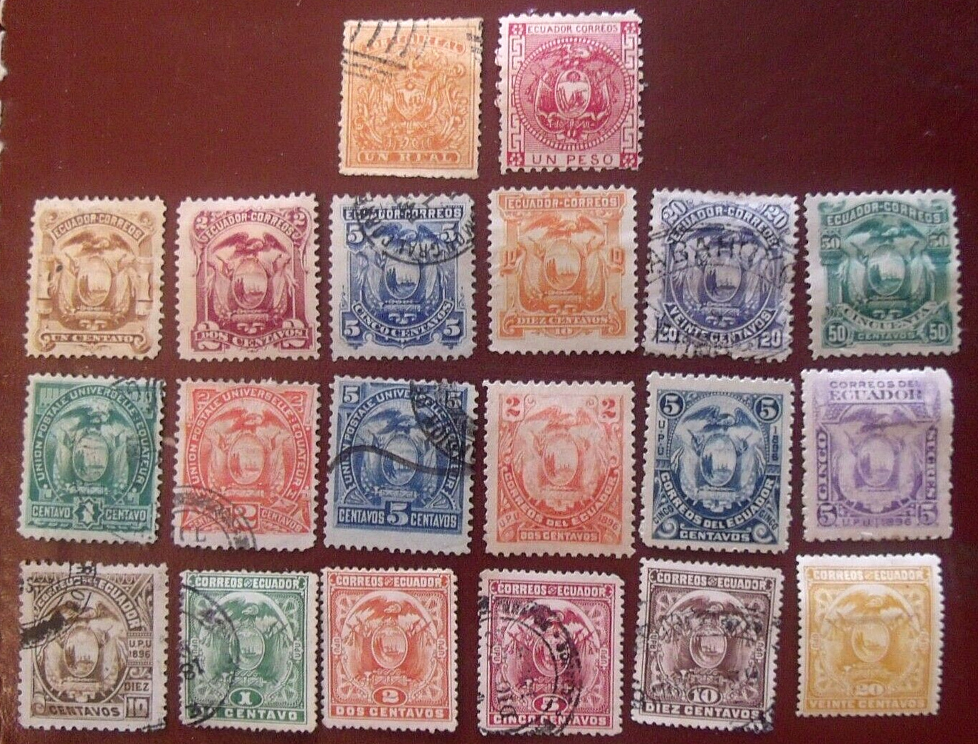 18 1800's Ecuador Stamps - Lot#A73