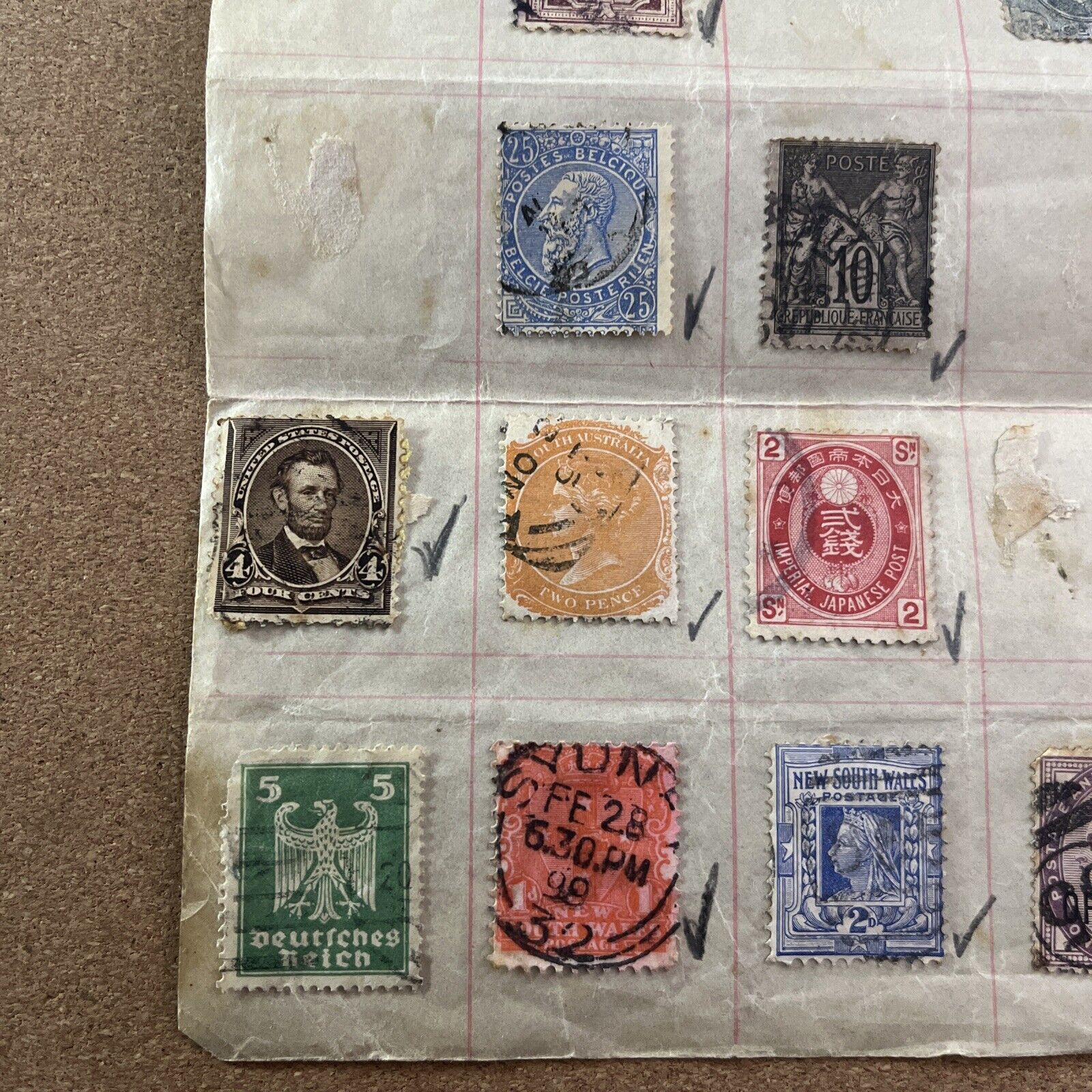VINTAGE STAMP LOT (16)Vintage Approval Sheet  1800’s Ottoman Empire Blue S1D