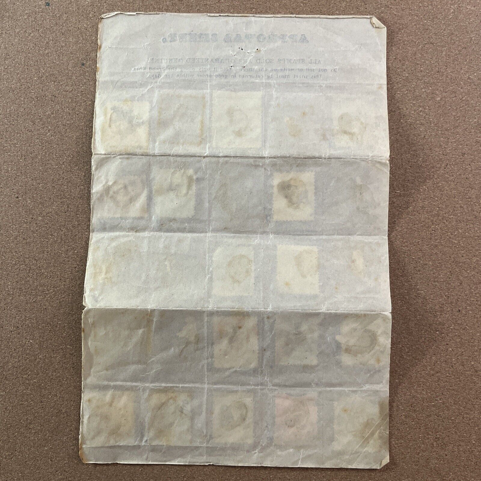 VINTAGE STAMP LOT (16)Vintage Approval Sheet  1800’s Ottoman Empire Blue S1D
