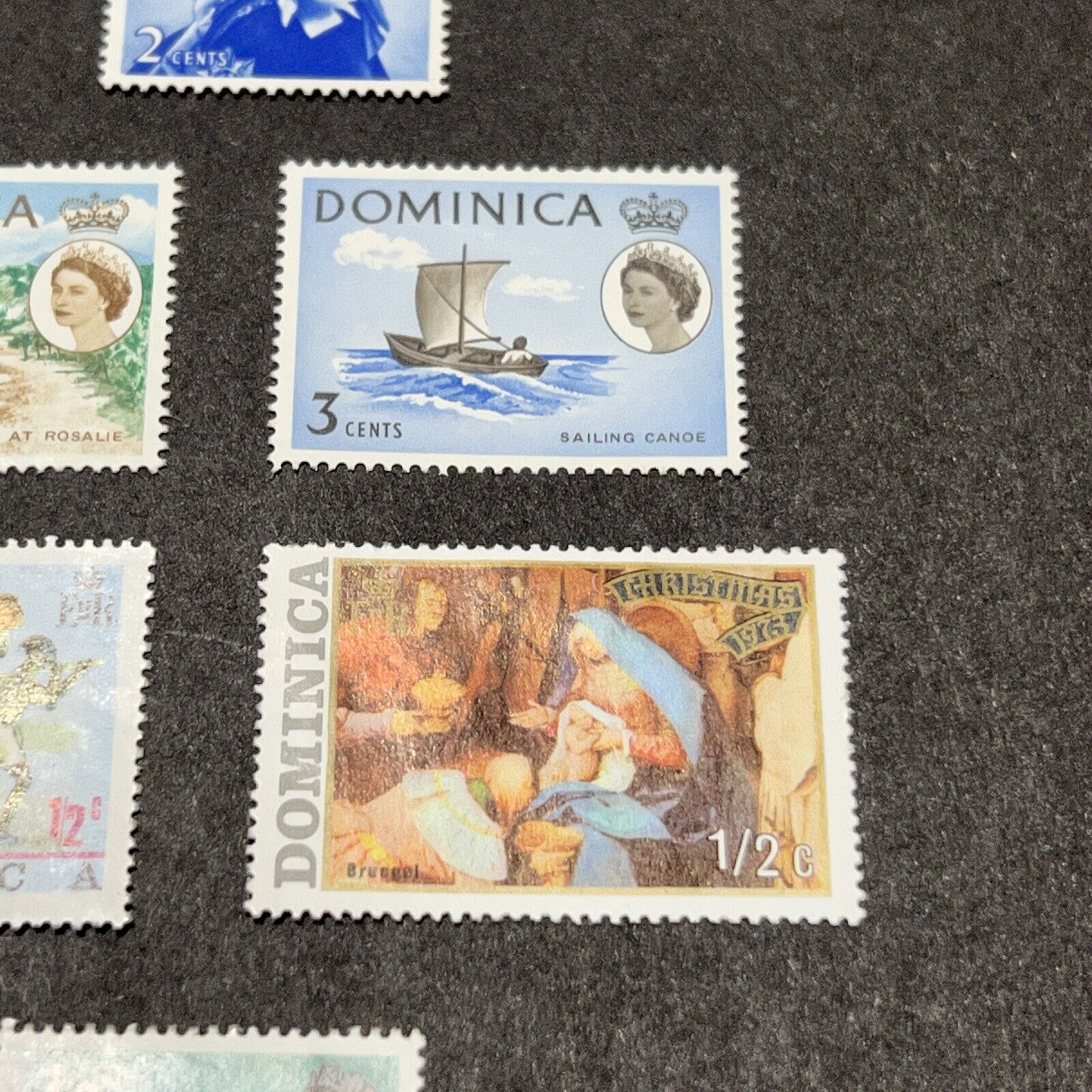 1800s AND QUEEN ELIZABETH II DOMINICA STAMP COLLECTION MINT USED LOT