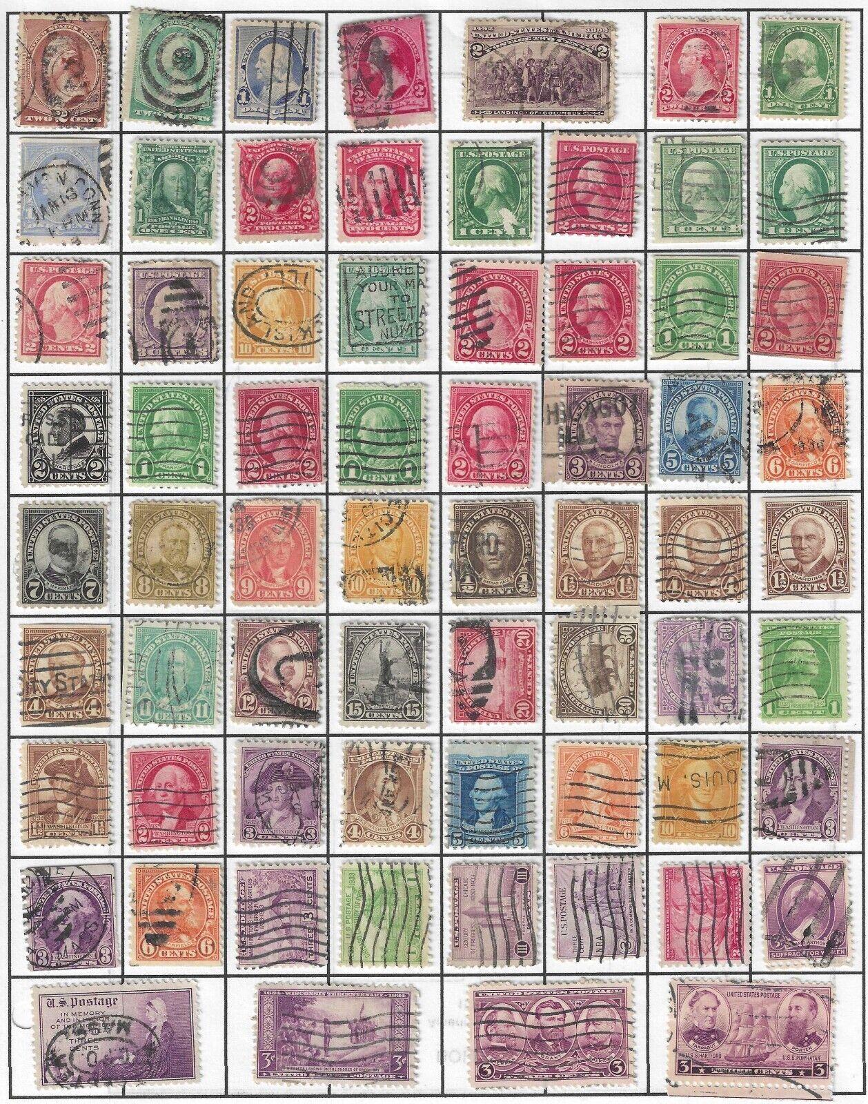 1800s - EARLY 1900 U.S. INVESTOR LOT OF U.S. STAMPS  67 - mounted see photo (#A)