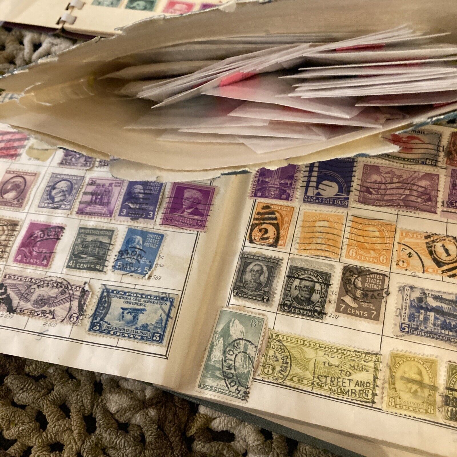 Hundreds Of Late 1800’s-early 1900’s Loose stamps, Stamp Books,US & Foreign.