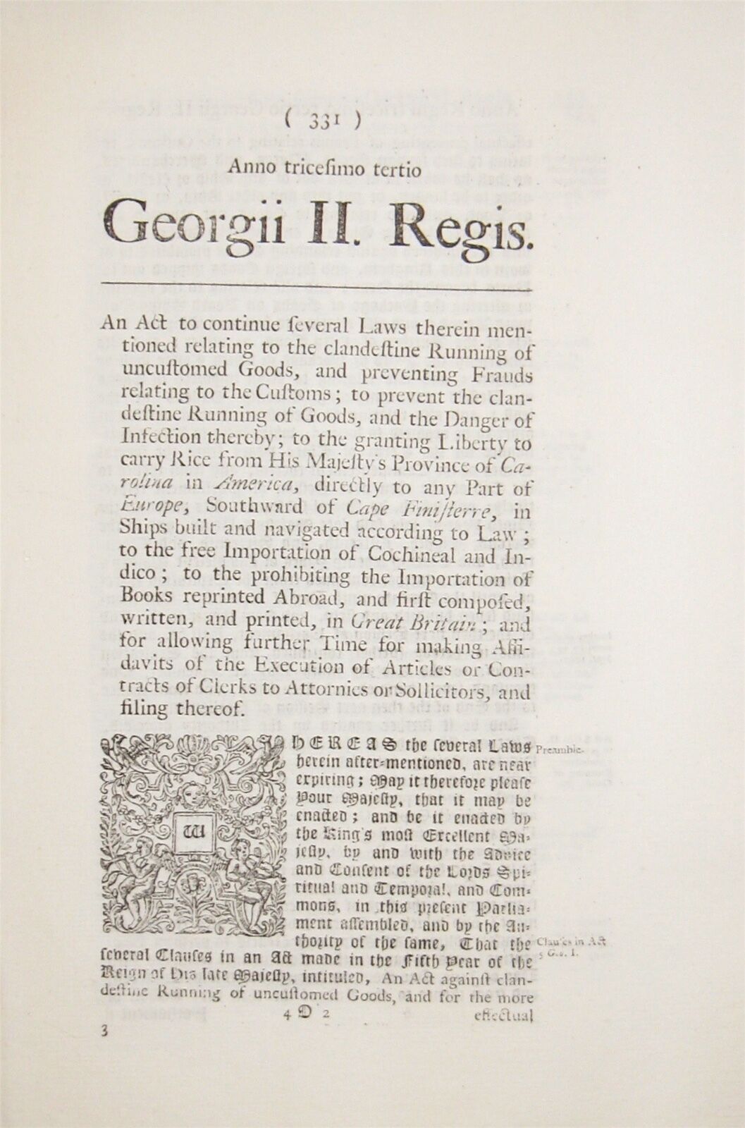 1759 COLONIES KING GEORGE CAROLINA RICE GEORGIA INDIGO Prelude REVOLUTIONARY WAR