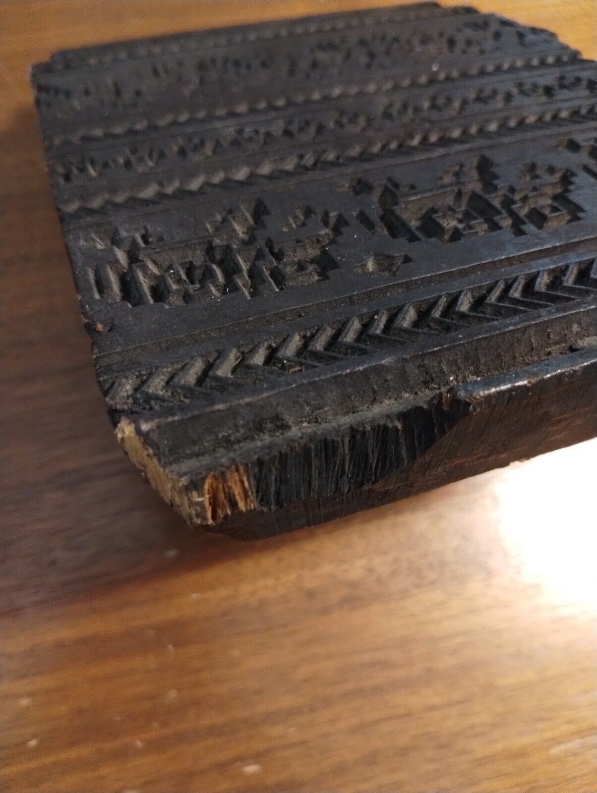 Very Rare Antique Wall Pattern Stamp Elephants And Ostriches 1700s-Early 1800s