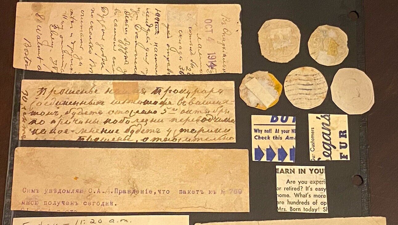 US STAMPS-BOB-POSTCARD CUT CORNERS-USED (13) TOTAL-1800’s TO 1981.  CUT-TO-SHAPE