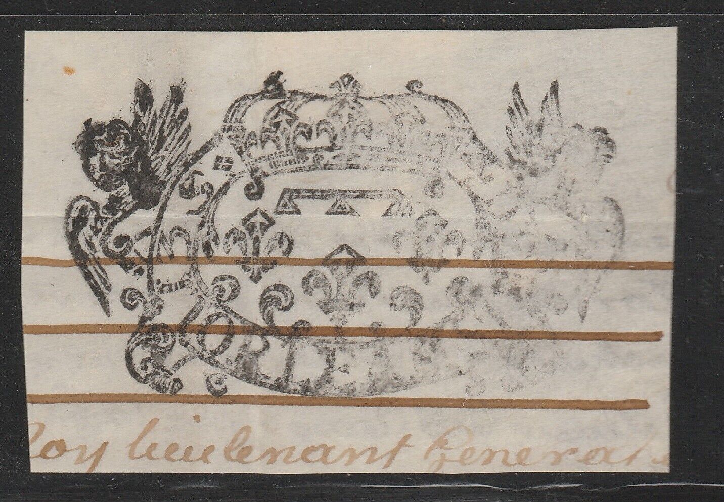France OLD Revenue Fiscal Stamp- n35 - date= early 1700's