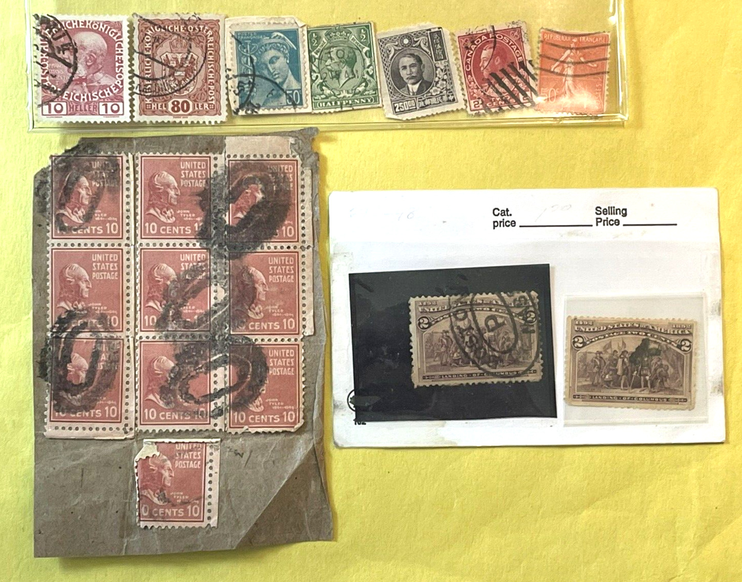 Lot of 18 US & Worldwide Stamps 1800's, 1900's.