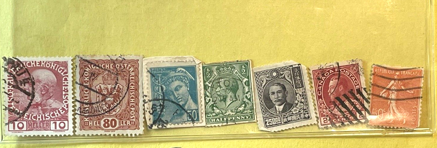 Lot of 18 US & Worldwide Stamps 1800's, 1900's.