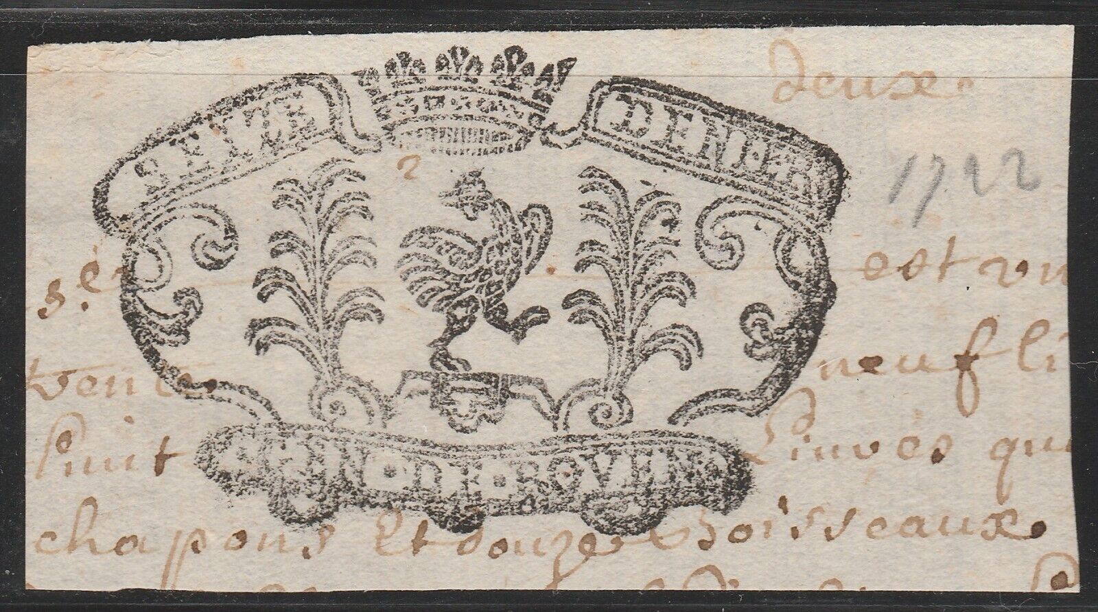 France OLD Revenue stamps Fiscal n38- -1700's