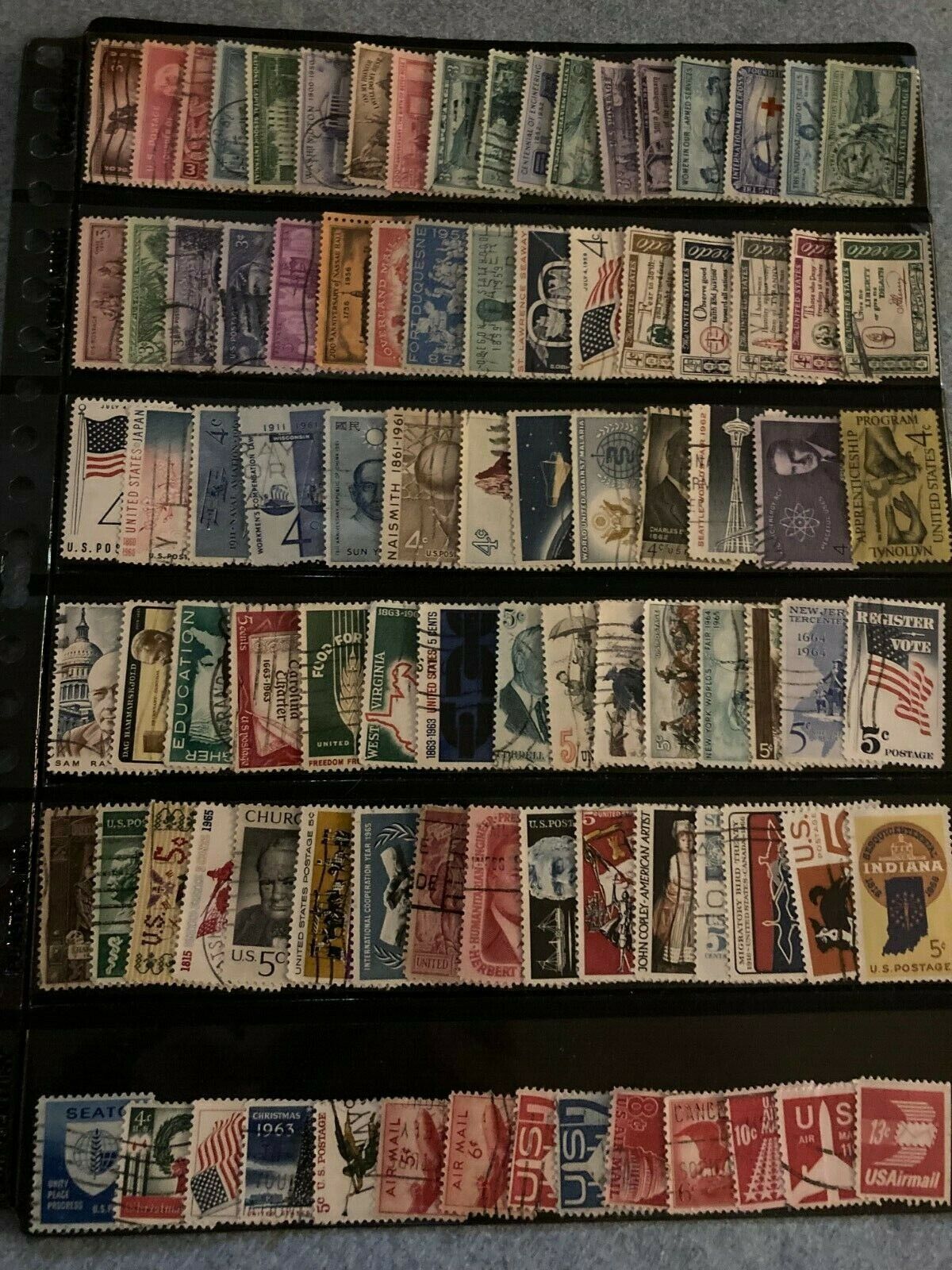 250 used U.S. stamps all different 1800's - 2021. Very Fine. 1 cent to Forever