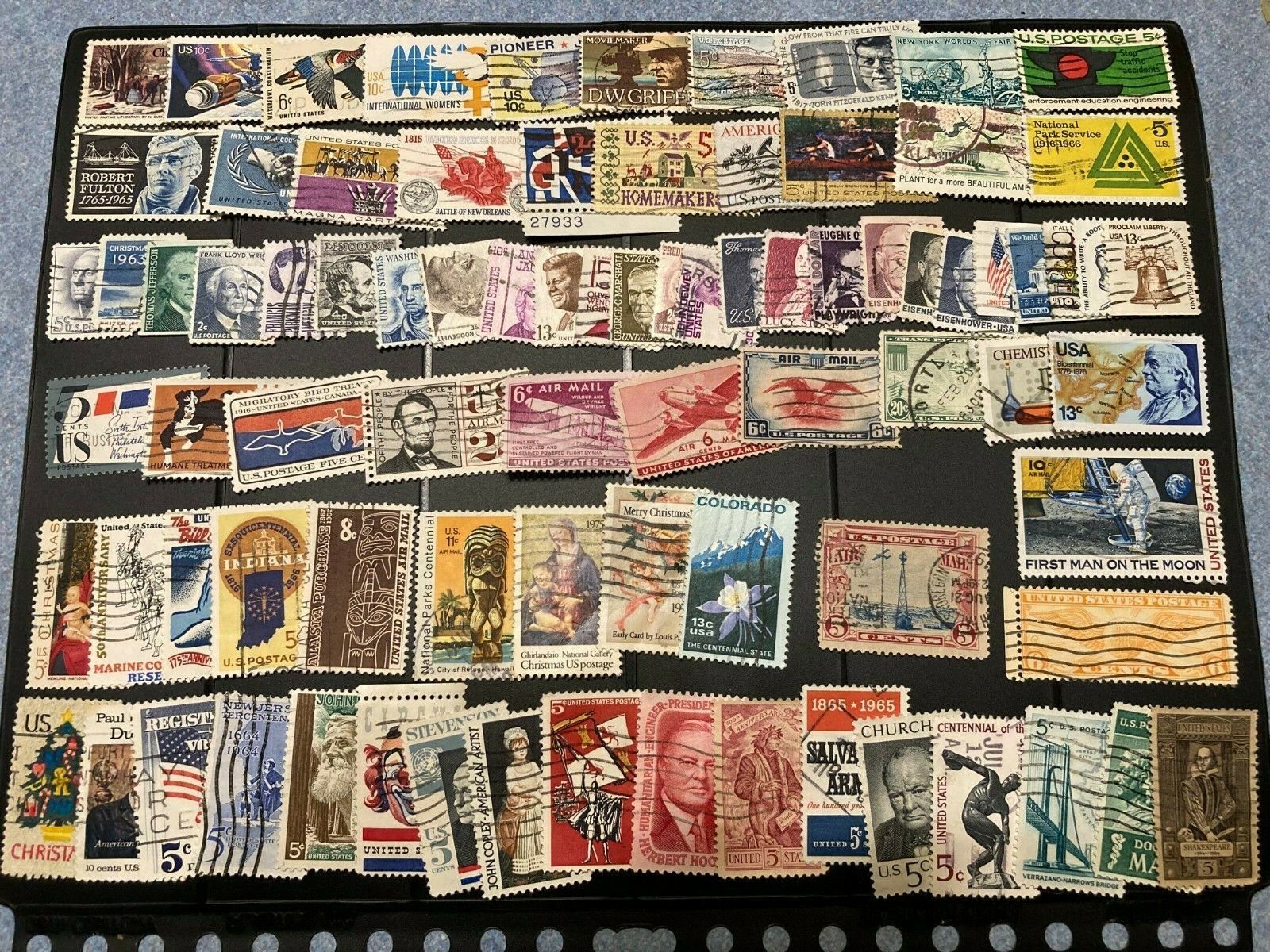 250 used U.S. stamps all different 1800's - 2021. Very Fine. 1 cent to Forever