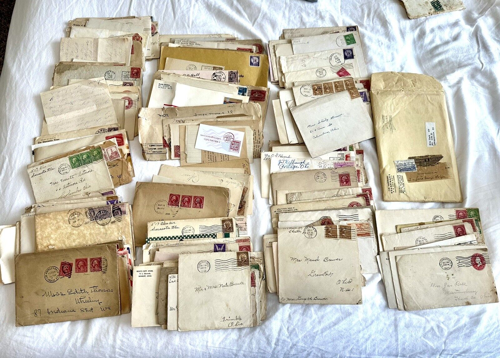Huge, Interesting, Early - 1800’s-‘20’s + Un-Checked Stamp Covers-120 At Least.
