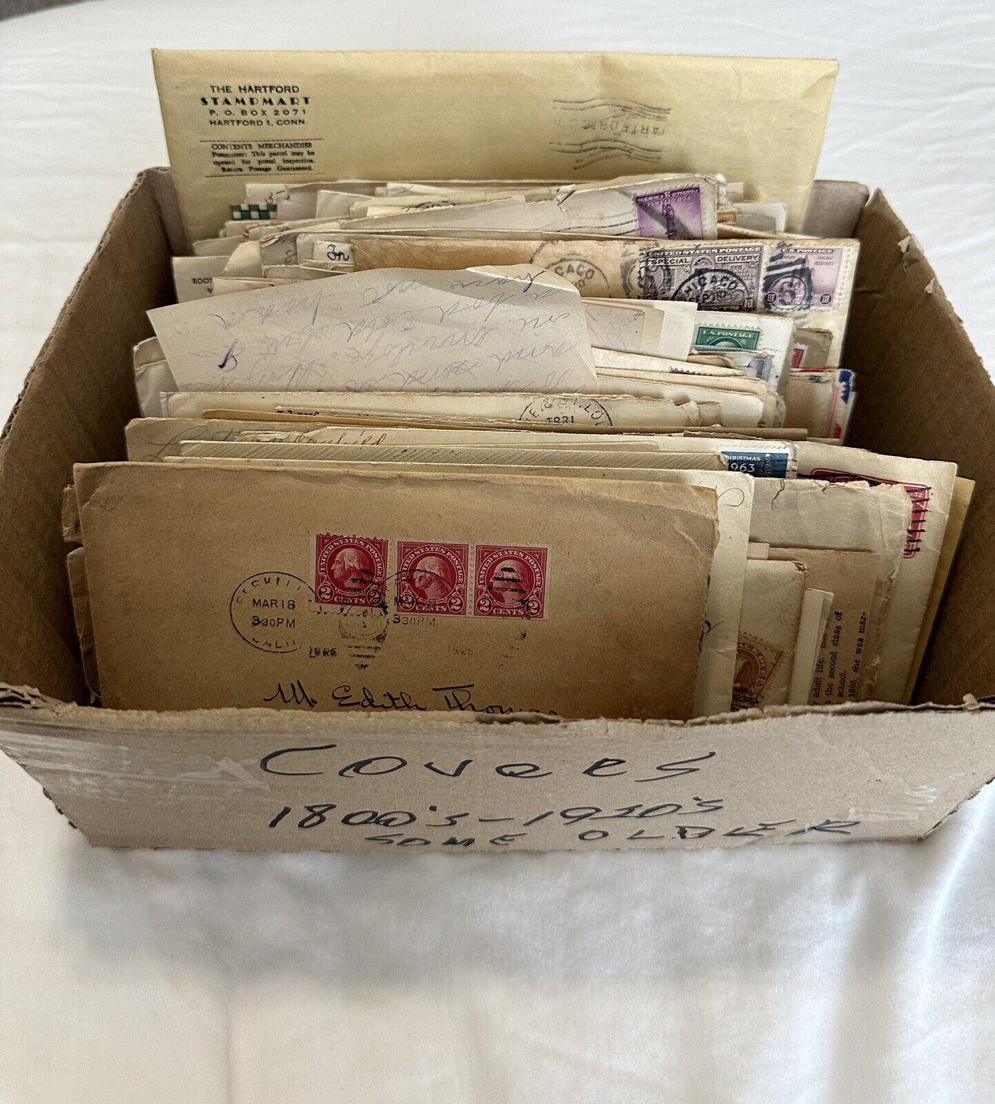 Huge, Interesting, Early  - 1800’s-‘20’s + Un-Checked Stamp Covers-120 At Least.