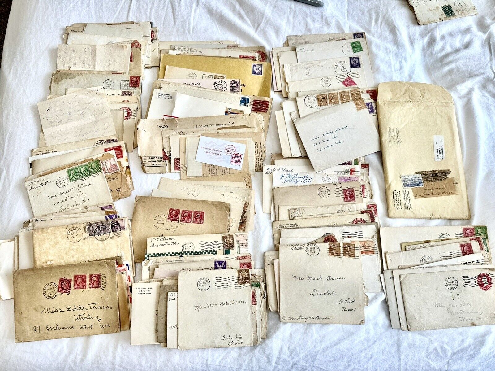 Huge, Interesting, Early  - 1800’s-‘20’s + Un-Checked Stamp Covers-120 At Least.