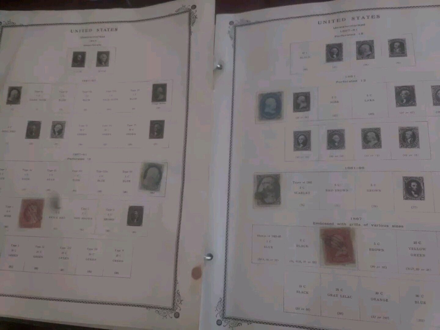 Two United States Vintage Scott American Stamp Collections 1800s Fwd. HCV. A++