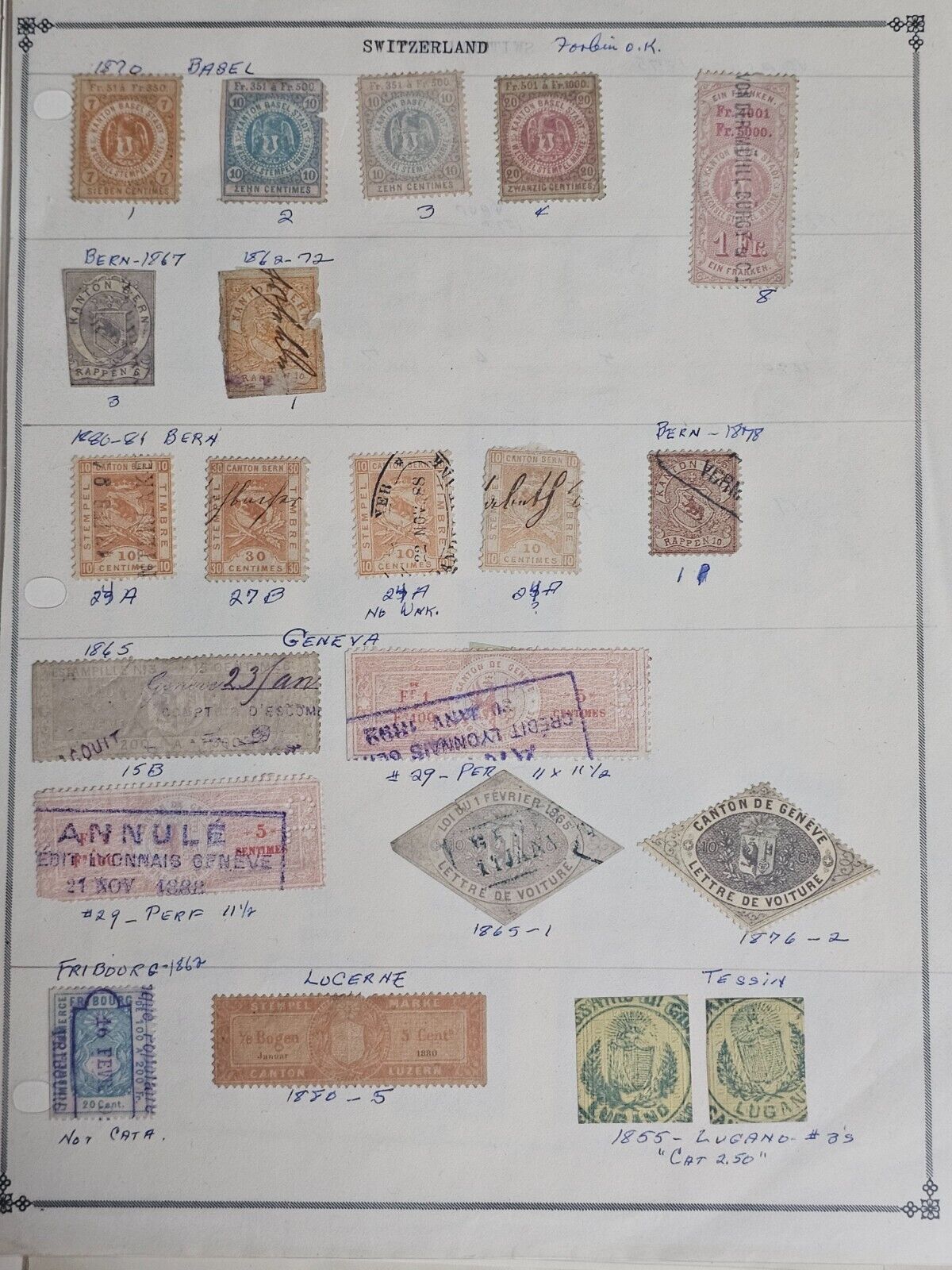 Europe & Russia 1800s Revenue Stamp Collection Lot of 400+ On Pages
