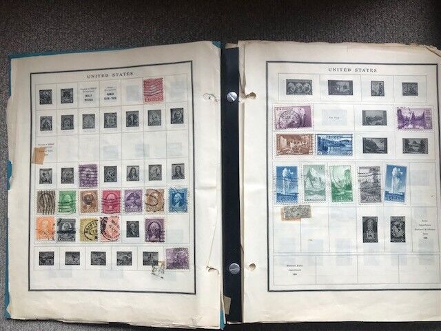 Vintage Stamp Album-Collection/US & Foreign Late 1800's to Current (30's Album)