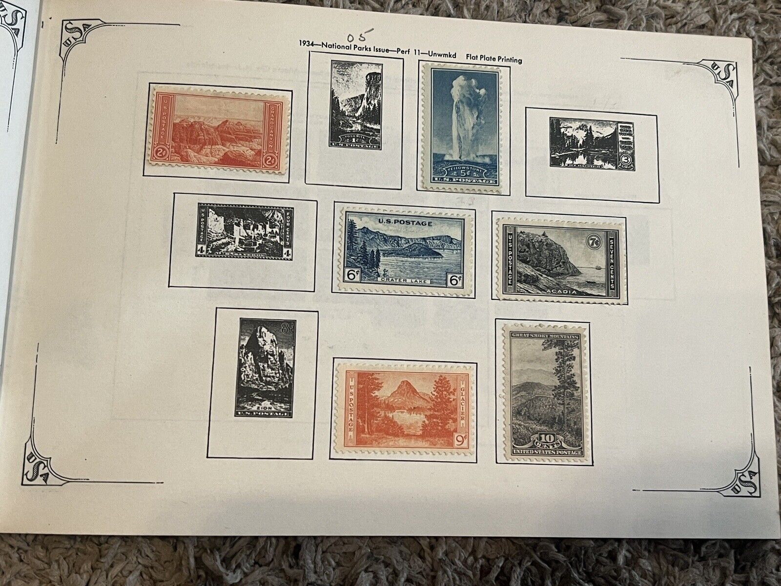 AMAZING FULLY ILLUSTRATED FILLED WITH MINT MH U.S. STAMPS, 1800’s-1900’s LOT