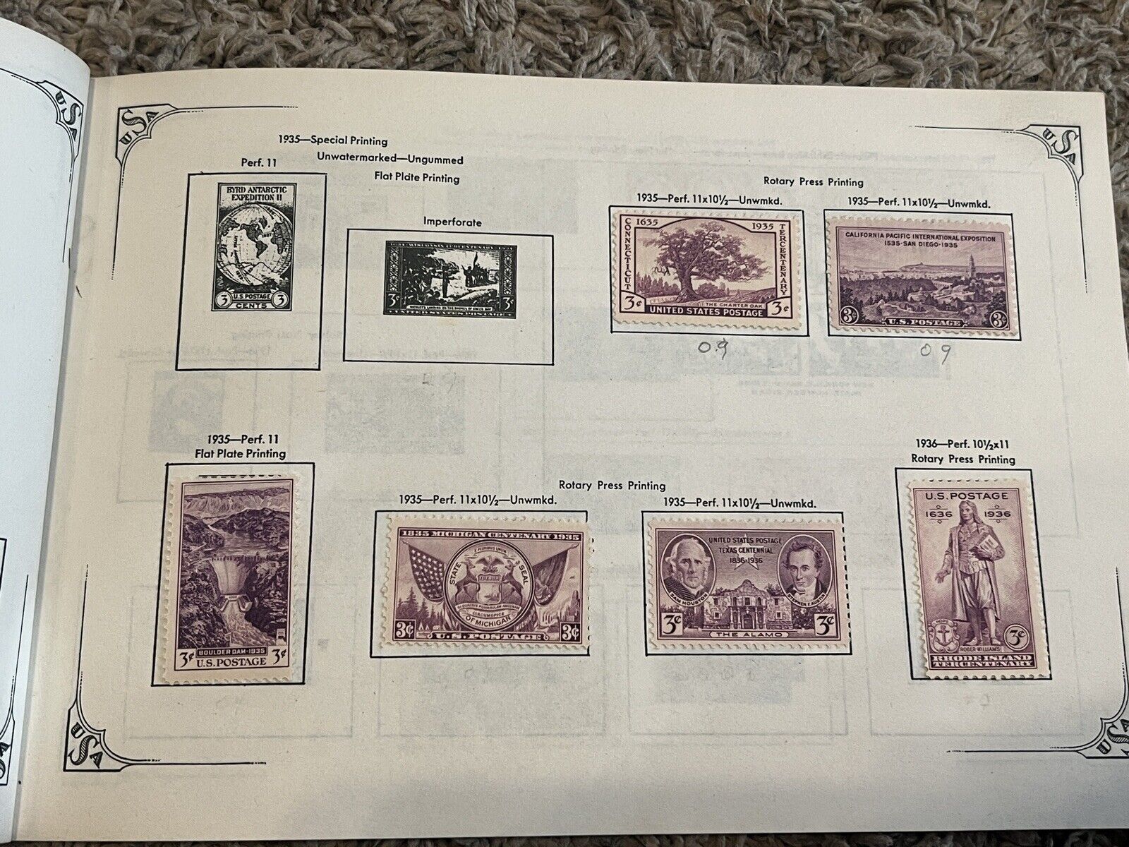 AMAZING FULLY ILLUSTRATED FILLED WITH MINT MH U.S. STAMPS, 1800’s-1900’s LOT