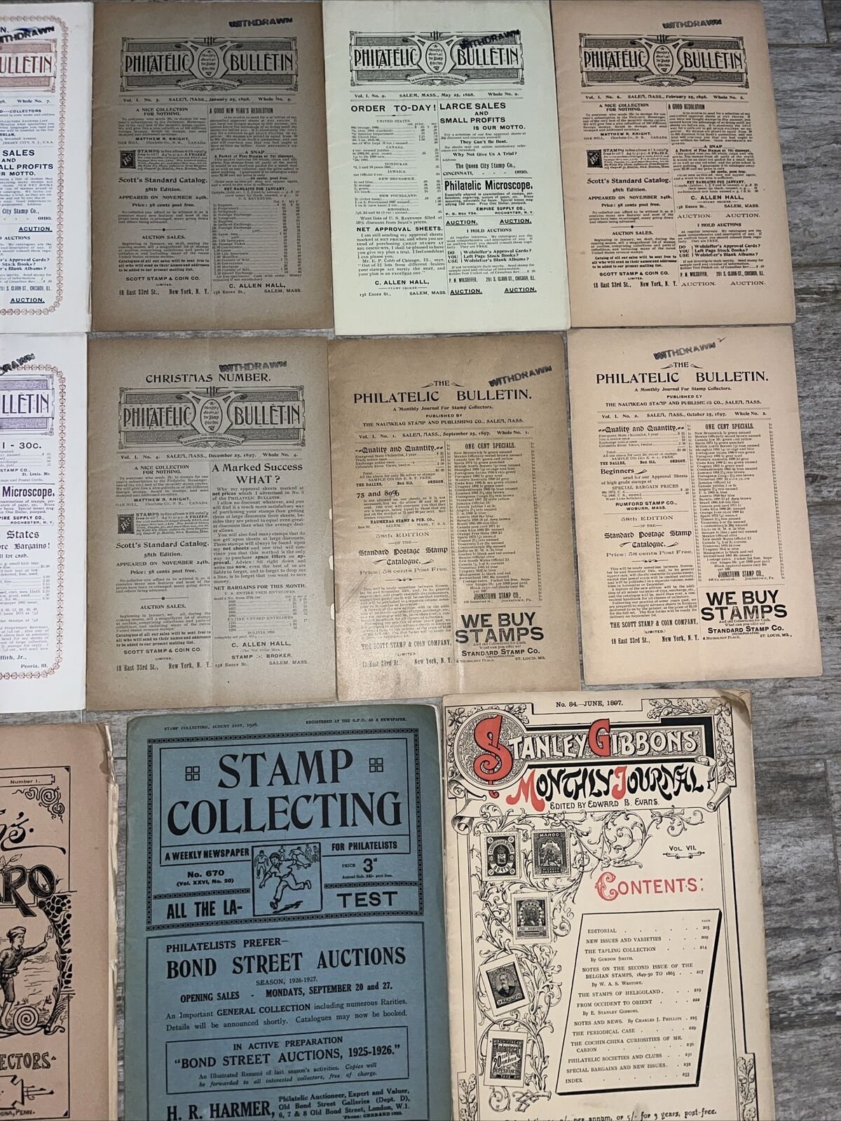 philatelic lot Late 1800s Early 1900s