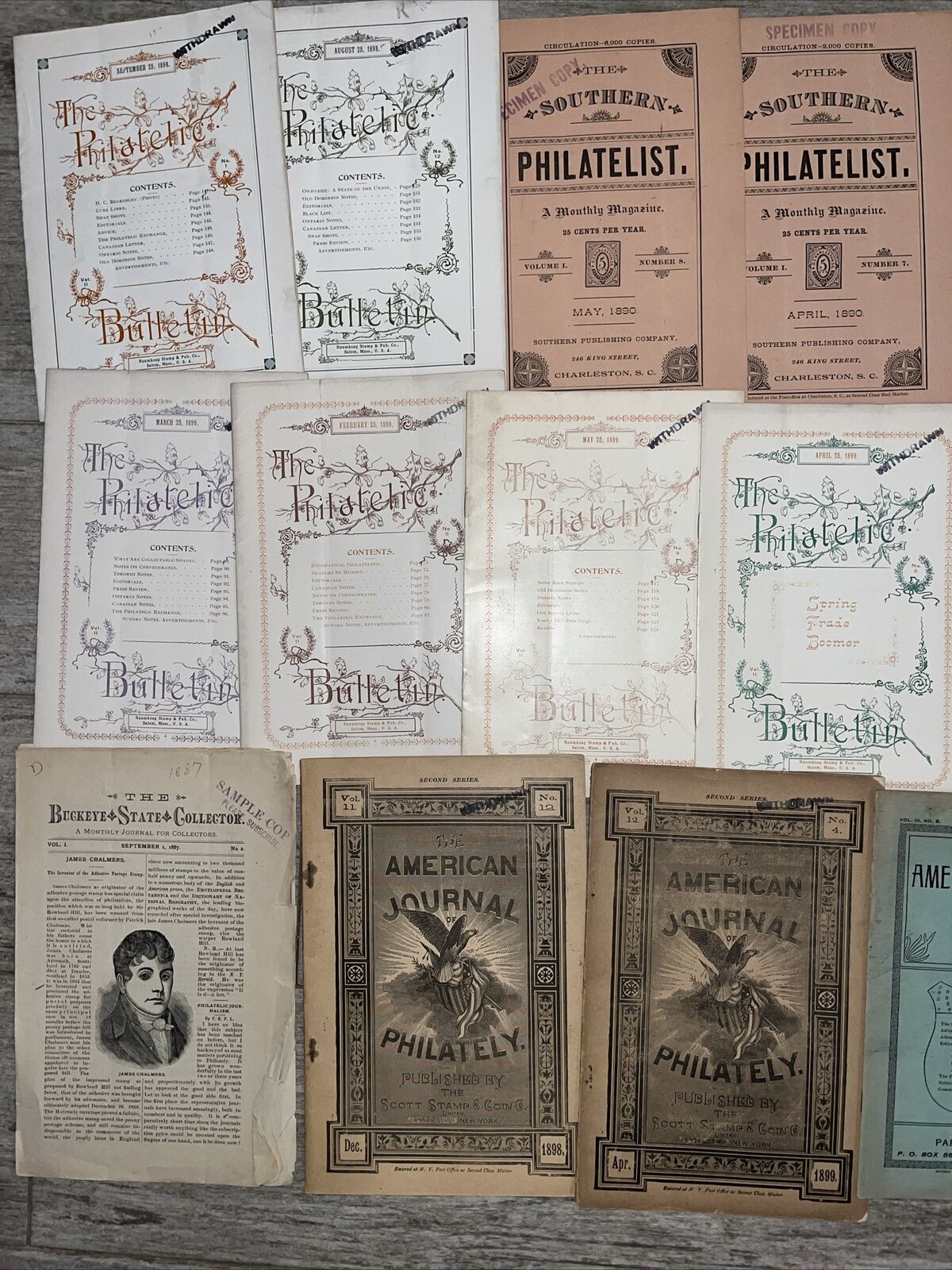 philatelic lot Late 1800s Early 1900s