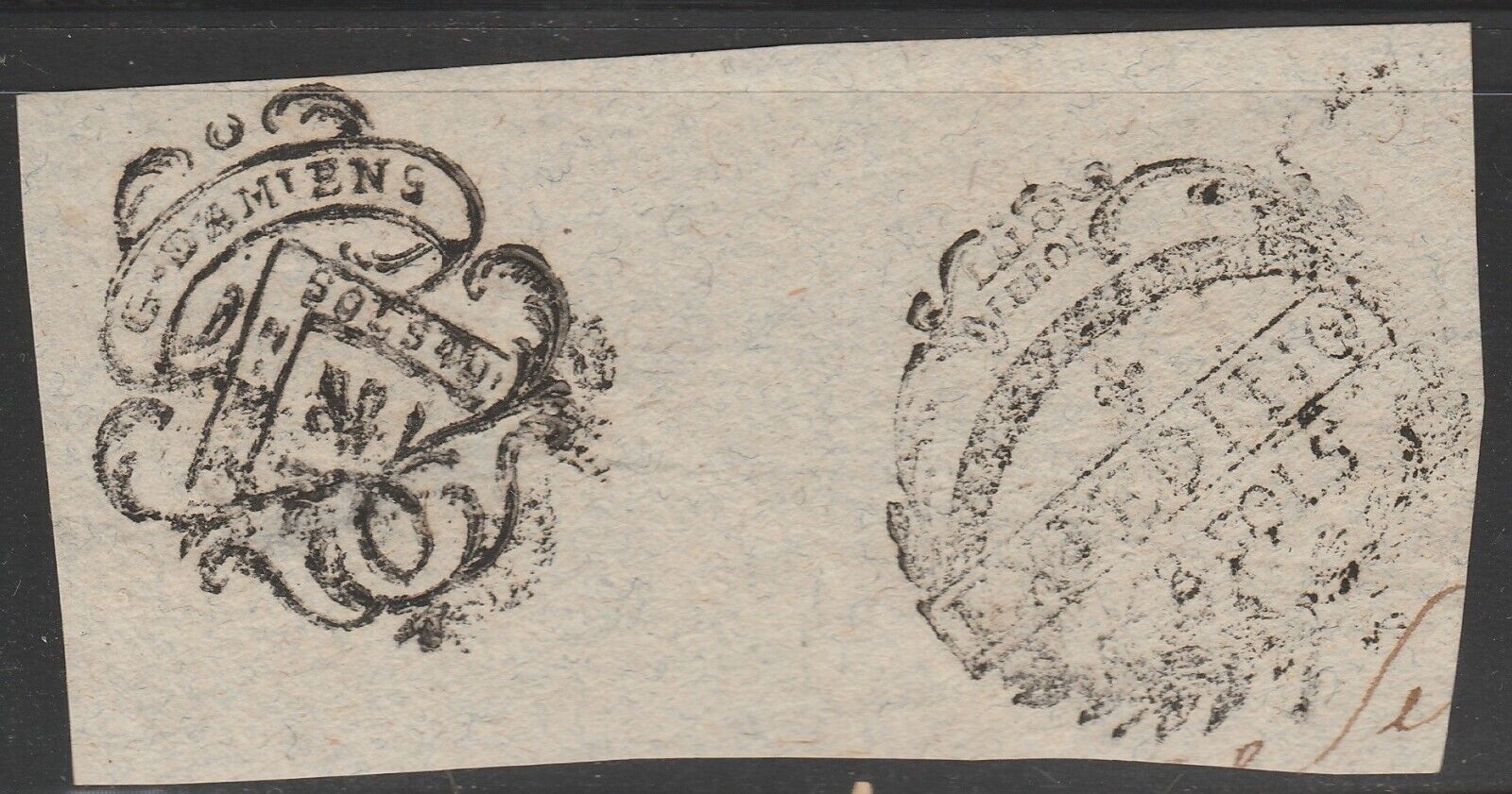 France OLD Revenue stamps Fiscal n38- -1700's -