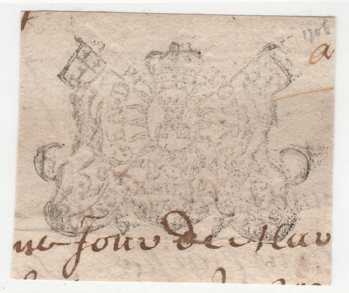 France -Very OLD- early 1700's or 1600's - Revenue Fiscal Stamps - p7